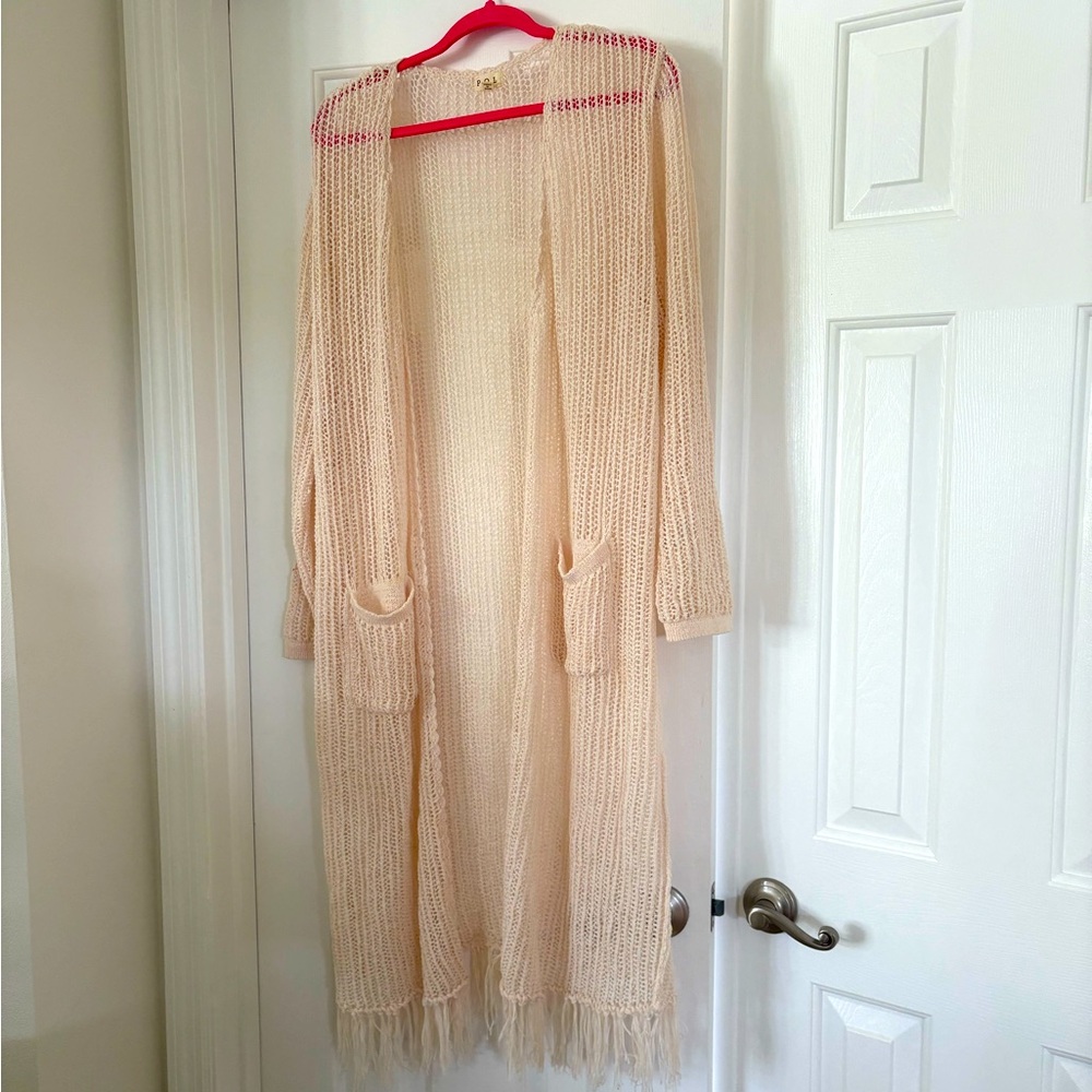 POL Long Fringed Crotched Coverup